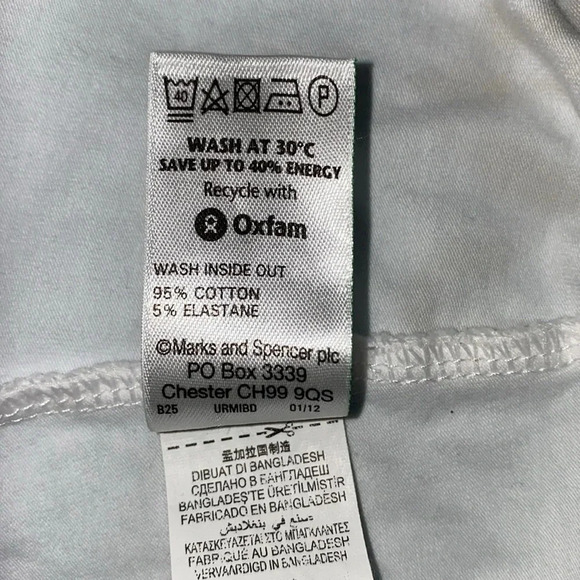 M&S London leggings soft stretchy elastic waistband white NEW size 14 long - Picture 4 of 8